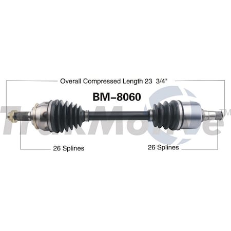 Surtrack Axle Cv Axle Shaft, Bm-8060 BM-8060